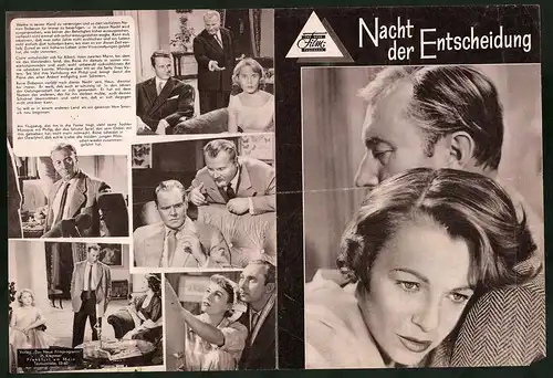 Filmprogramm DNF, Nacht der Entscheidung, Carl Raddatz, Hilde Krahl, Regie: Falk Harnack