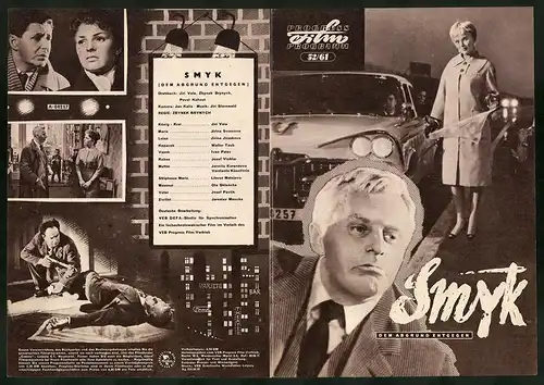 Filmprogramm PFP Nr. 52 /61, Smyk - Dem Abgrund entgegen, Jiri Vala, Jirina Jiraskova, Regie: Zbynek Brynych