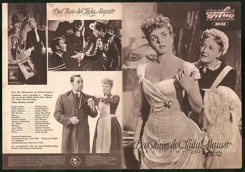 Filmprogramm PFP Nr. 50 /61, Das Haus der Lady Alquist, Charles Boyer, Ingrid Bergman, Regie: George Cukor