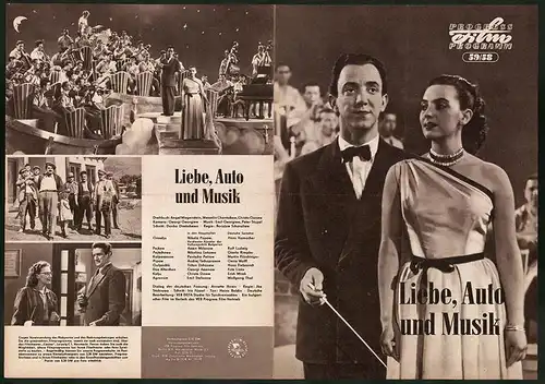 Filmprogramm PFP Nr. 59 /58, Liebe, Auto und Musik, Nikola Popow, Assen Milanow, Regie: Borislaw Scharaliew