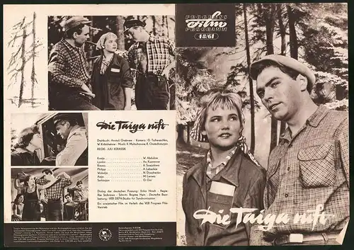 Filmprogramm PFP Nr. 48 /61, Die Taiga ruft, W. Abdulow, A. Lebedew, Regie: Juli Kerassik