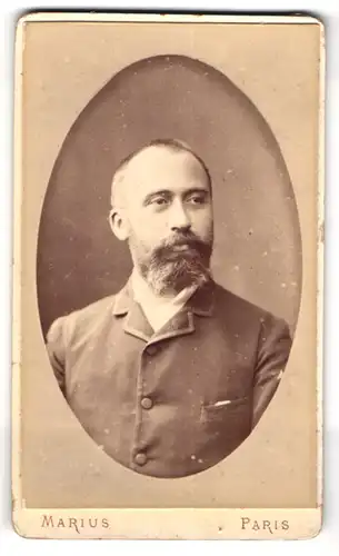 Fotografie Marius, Paris, 55. Rue Réaumur, Geschäftsmann mit Vollbart