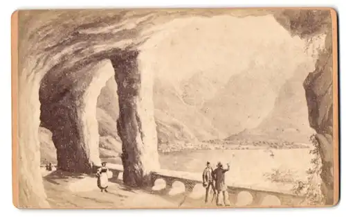 Fotografie I. Keller, Selnau, Ansicht Flüelen, Aussicht von Axenstrasse