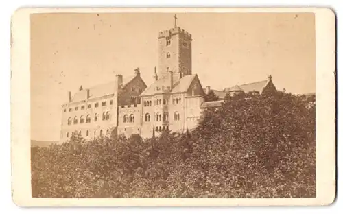 Fotografie G. Jagemann, Eisenach, Goldschmiedenstr. B 111, Ansicht Eisenach, Blick auf die Wartburg