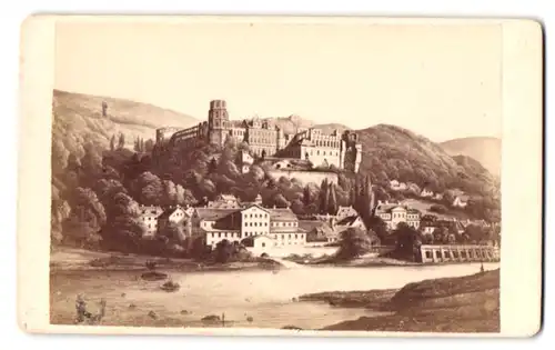 Fotografie Franz Richard, Heidelberg, auf dem Schloss, Ansicht Heidelberg, Blick auf die Stadt und das Schloss