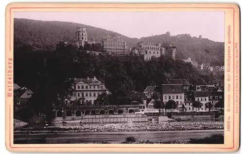 Fotografie Römmler & Jonas, Dresden, Ansicht Heidelberg, Schloss von der Hirschgasse aus gesehen