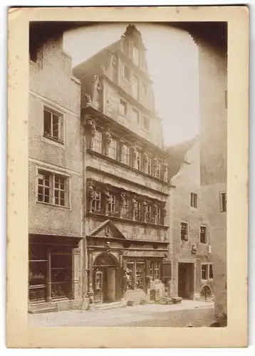 Fotografie unbekannter Fotograf, Ansicht Rothenburg o.d.T., Baumeisterhaus in der oberen Schmidtgasse