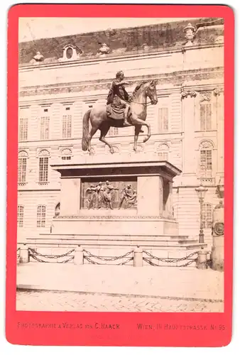 Fotografie C. Haack, Wien, Hauptstr. 95, Ansicht Wien, Kaiser Jospeh II. Reiterstandbild