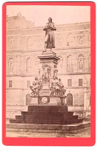 Fotografie A.F. Czihak, Wien, Graben 22, Ansicht Wien, Schiller-Denkmal vor der Akademie der bildenden Künste