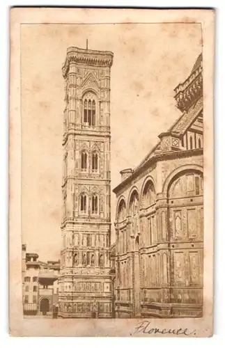 Fotografie unbekannter Fotograf, Ansicht Florenz, gotischer Turm