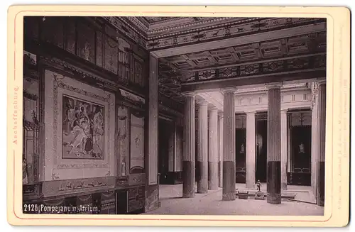 Fotografie A. Joachimi, Aschaffenburg, Ansicht Aschaffenburg, Atrium im Pompejanum