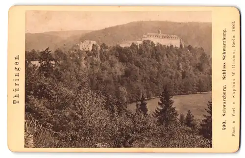 Fotografie Sophus Williams, Berlin, Ansicht Schwarzburg / Thüringen, Schloss Schwarzburg 1893