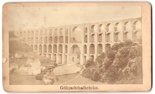 Fotografie unbekannter Fotograf, Ansicht Netzschkau, Göltzschthalbrücke, Eisenbahnviadukt