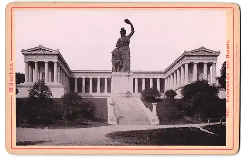 Fotografie Römmler & Jonas, Dresden, Ansicht München, Ruhmeshalle mit Bavaria Denkmal