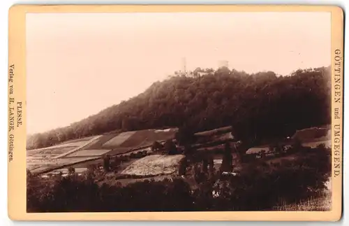 Fotografie H. Lange, Göttingen, Ansicht Bovenden, Blick auf die Burg Plesse