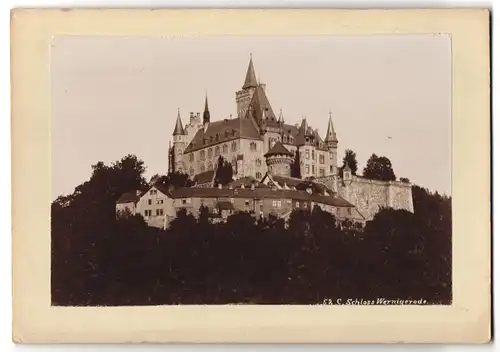 Fotografie unbekannter Fotograf, Ansicht Wernigerode, Blick zum Schloss