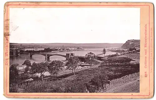 Fotografie Römmler & Jonas, Dresden, Ansicht Coblenz, Blick auf die Stadt mit Ehrenbreitenstein