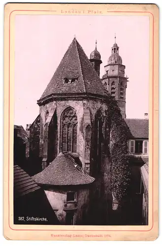 Fotografie Lautz, Darmstadt, Ansicht Landau i. Pf., Kirchenschiffe der Stiftskirche