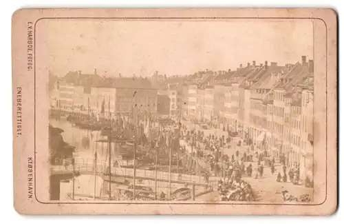 Fotografie E. V. Harboe, Kiobenhavn, Ansicht Kopenhagen, Partie am Gammel Strand, Hafen