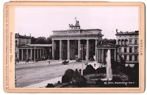 Fotografie Rob. Prager, Berlin, Ansicht Berlin, Brandenburger Tor