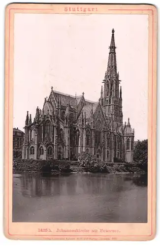 Fotografie Römmler & Jonas, Dresden, Ansicht Stuttgart, Johanneskirche am Feuersee