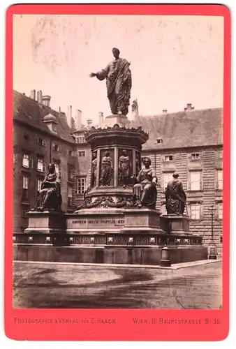 Fotografie C. Haack, Wien, Ansicht Wien, Hofburg, Denkmal Kaiser Franz I. von Österreich