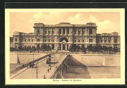 AK Roma, Palazzo di Giustizia, Strassenbahn