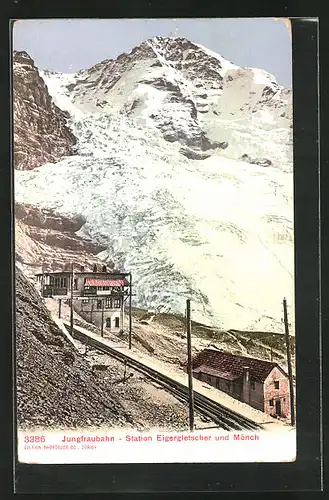 AK Jungfraubahn, Station Eigergletscher und Mönch