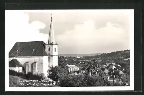 AK Dörfl bei Oberpullendorf, Teilansicht mit Kirche