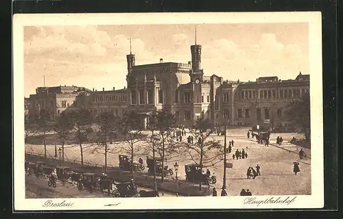 AK Breslau, Ausblick zum Hauptbahnhof