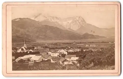 Fotografie B. Johannes, Meran, Ansicht Partenkirchen, Panorama mit Zugspitze