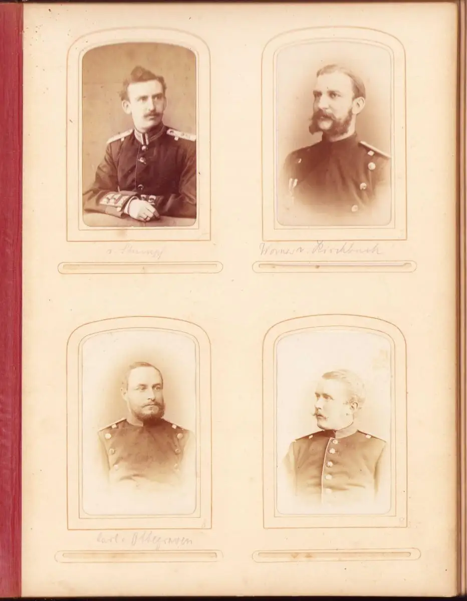 Fotoalbum 1875 Preussische Kriegsakademie Berlin, 57 Fotografien dt. Offiziere in Uniform mit Orden 6