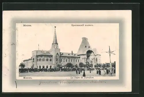 AK Moskau /Moscou, La Gare de Jaroslaw, Jaroslaw-Bahnhof