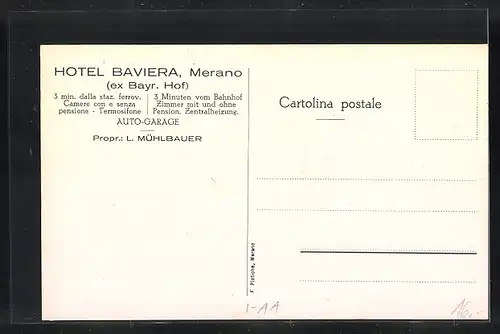 AK Merano, Hotel Baviera /Bayr. Hof