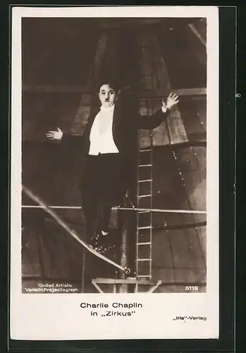 AK Schauspieler Charlie Chaplin im Film Zirkus