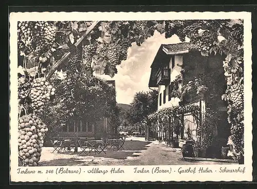 AK Terlano, Gasthof Huber mit Terrasse