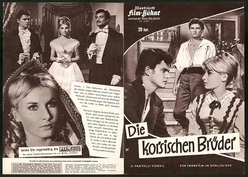 Filmprogramm IFB Nr. 6138, Die korsischen Brüder, Geoffrey Horne, Valérie Lagrange, Regie: Antion Giulio Majano