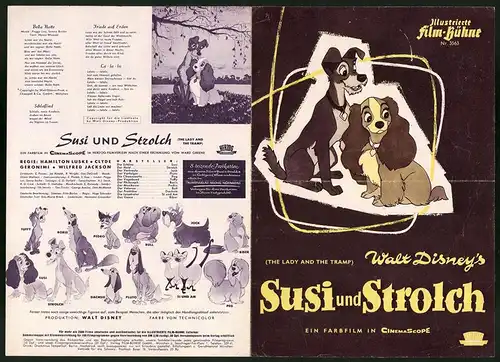Filmprogramm IFB Nr. 3563, Susi und Strolch, Regie: Hamilton Luske, Clyde Geronimi, Wilfred Jackson, Walt Disney