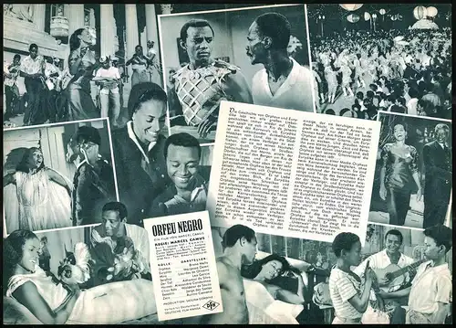 Filmprogramm IFB Nr. 5003, Orfeu Negro, Breno Mello, Marpessa Dawn, Regie: Marcel Camus