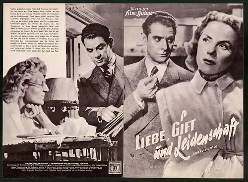 Filmprogramm IFB Nr. 560, Liebe, Gift und Leidenschaft, Amelia Bence, Pedro Lopez Lagar, Regie: Luis Saslavsky