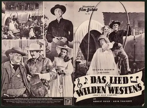 Filmprogramm IFB Nr. 601, Das Lied des Wilden Westens, Deanna Durbin, Robert Paige, Regie: Frank Ryan