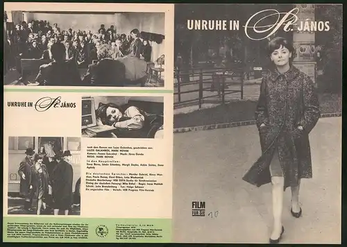 Filmprogramm Film für Sie Nr. 20 /67, Unruhe in St. Janos, Ilona Beres, Istvan Sztankay, Regie: Mark Novak