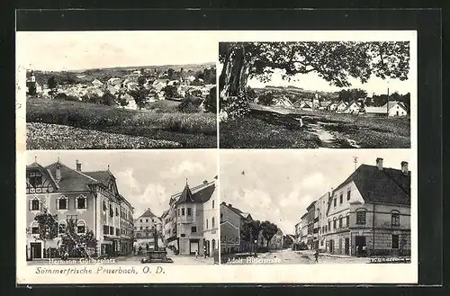AK Peuerbach, Hermann Göringplatz, strasse, Totalansicht