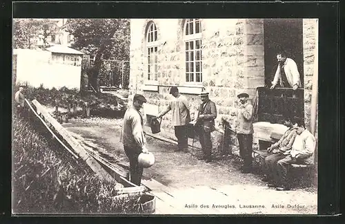 AK Lausanne, Asile des Aveugles, Blindenasyl