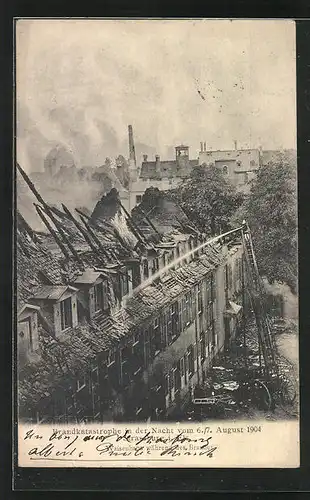 AK Strassburg, Brandkatastrophe im August 1904, Löscharbeiten