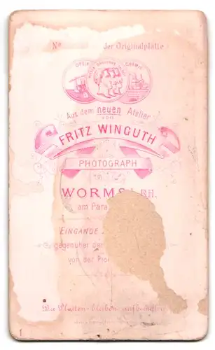 Fotografie Fritz Winguth, Worms, beleibte Dame mit Schmuck & hochgebundenem Haar