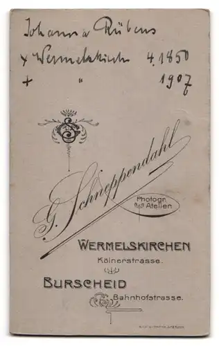 Fotografie G. Schneppendahl, Wermelskirchen, Kölnerstr., Portrait Dame im Sonntagskleid