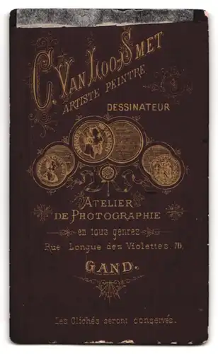 Fotografie C. Van Loo-Smet, Gand, 70 Rue Longue des Violettes, Portrait Knabe