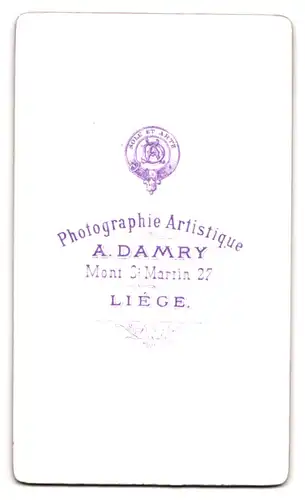 Fotografie A. Damry, Liege, Mont St. Martin 27, Portrait Mädchen mit Haarreif