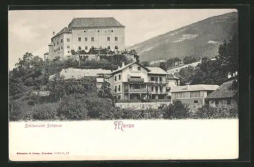 AK Meran, Gasthaus Schlosswirt Schönna